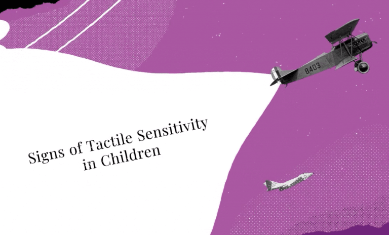 What are the signs of tactile sensitivity in children and young adults?